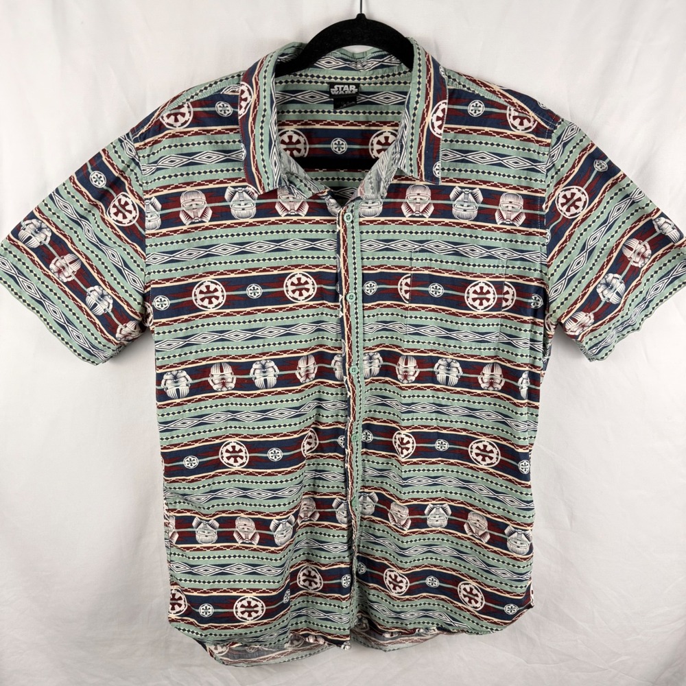 Star Wars Mens Our Universe Southwestern Button Up Shirt Large Disneyana Western